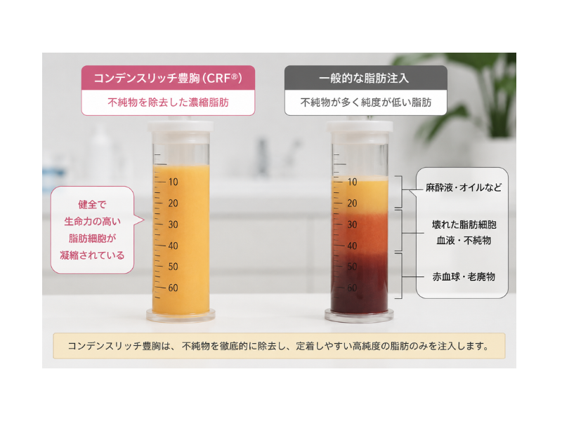 コンデンスリッチ豊胸は定着しない？定着率50-70%の真実と医師が教える術後ケア